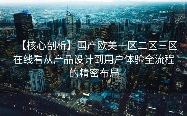 【核心剖析】国产欧美一区二区三区在线看从产品设计到用户体验全流程的精密布局 【核心剖析】国产欧美一区二区三区在线看从产品设计到用户体验全流程的精密布局