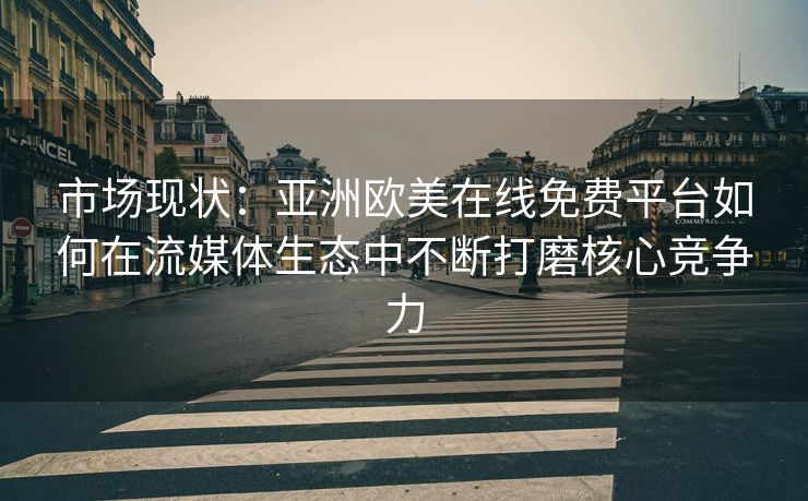 市场现状：亚洲欧美在线免费平台如何在流媒体生态中不断打磨核心竞争力